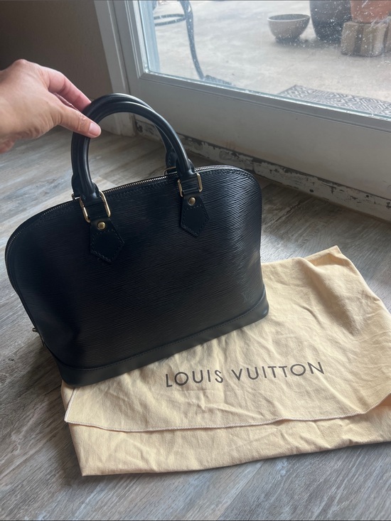 Louis Vuitton Handbags - Louis Vuitton Black Epi Alma Satchel with Gold Hardware,in great condition